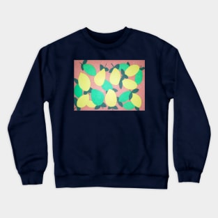 Citrus  Fresh Lemons and Limes Pattern Crewneck Sweatshirt